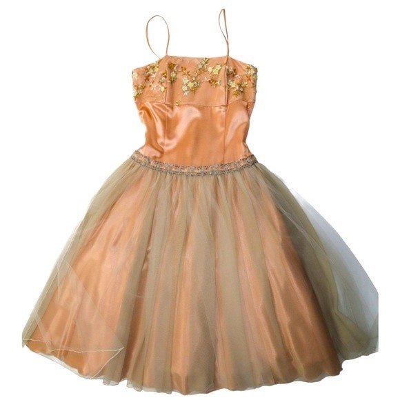 Dresses & Skirts - Beaded Formal Dress Size Petite Medium Ballerina ballet Princess Fancy Fairy Y2K